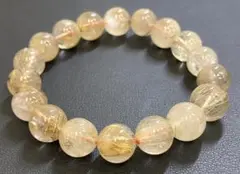 ルチルクオーツ　11mm　内径16.5cm　天然石　パワーストーン