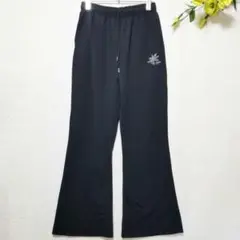 美品【ミージェーン】（F）黒 スウェット フレアパンツ