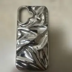 シルバー　人気　鏡面　デザイン iPhoneケース　リュンヌ