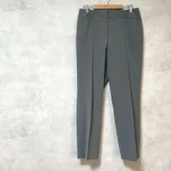 ロートレアモン　大きいサイズ　スラックス　ストレートパンツ　灰色　プリーツ　L