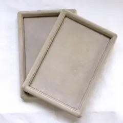 No.1850 ◆ジュエリートレイ ◆ フラット　スエード　グレー