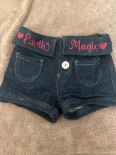 【earth magic】デニムショートパンツ 100