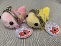 チャーミーでめきんミニがま口　ぬいぐるみマスコット　２つセット夏祭り金魚小銭入れ