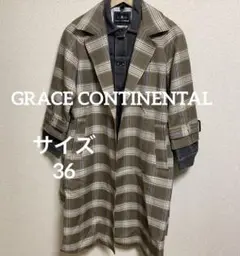 GRACE CONTINENTAL コート チェック レディース 人気 匿名配送