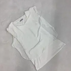 LAUTREAMONT シフォンレイヤードノースリーブトップス オフホワイト