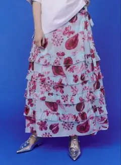 新品未使用　シアーフリルラップスカート