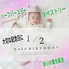 □【新品】ハーフバースデー タペストリー 飾り おうちフォト 誕生日 ベビー