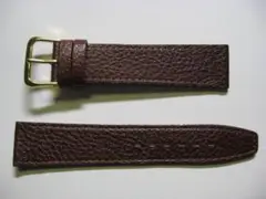 フランス製本革時計ベルト★COBRA★濃茶20mm