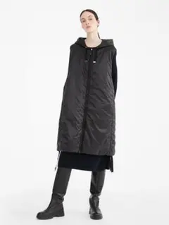 Max Mara CameLuxe キルティング ロング ジレ ブラック