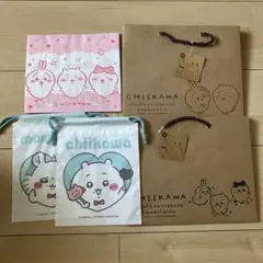 ちいかわ　巾着　紙袋　CHIIKAWA キャラクター バッグ 4点セット