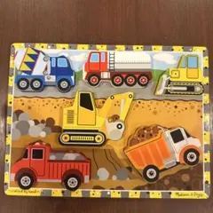 melissa & Doug メリッサ&ダグ　はめこみパズル　働くくるま