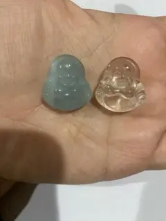 天然石　布袋様パーツ　２点