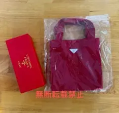 未使用/開封のみプラダノベルティ 最新ロゴプレート付き//トートバッグ箱付き B
