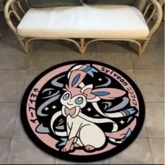 ポケモンマンホール　ポケふたデザイン ラグ　ニンフィア
