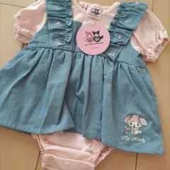 未使用マイメロディMy Melody サンリオデニムワンピースロンパース