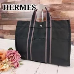 HERMES ♡ /サックフール トゥ ブラック キャンバス トートバッグ