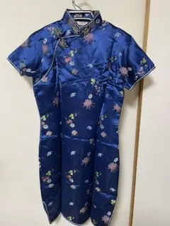 チャイナドレス　青色