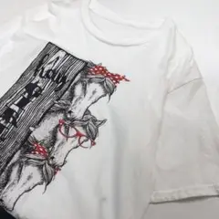 アニマル柄 馬 半袖Tシャツ ホワイト レディースL相当