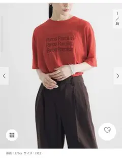 シアープリントカラーTシャツ