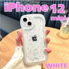 iPhone12miniケース スマホケース　クリア 透明　キラキラ星 うねうね