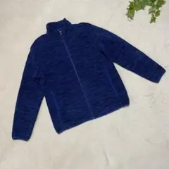 1266 UNIQLO 【M】ネイビー フリースジャケット ジップアップ