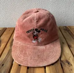 OLD Disney コーデュロイ ミッキー キャップ ディズニー ビンテージ