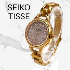稼働★SEIKO TISSE★セイコー★ソーラー電波★腕時計★ピンクゴールド★