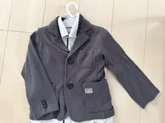 グレー ジャケットとホワイトシャツ セット 110