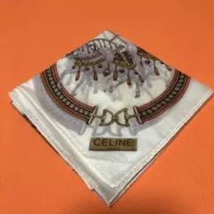 ①✨未使用✨CELINE コットン ハンカチ 約56cm大判　スカーフ　セリーヌ