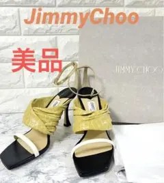 美品 JimmyChoo スネーク柄 サンダル ハイヒール