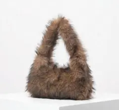 ブラウン ファー ハンドバッグ バッグ SHEIN モコモコ フワフワ