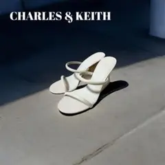CHARLES & KEITH サンダル ダブルストラップ ウエッジミュール