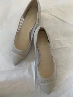 pitti グレー ポインテッドトゥ シューズ