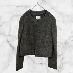 2830 美品 KUMIKYOKU クミキョク ノーカラージャケット ショート