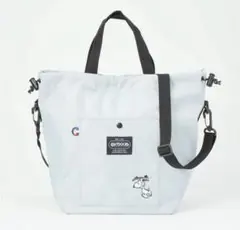 【美品】OUTDOORxスヌーピー ショルダーバッグ ナイロンショルダー グレー