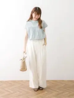 URBANRESEARCHSonnyLabel バンドカラーコットンレースシャツ