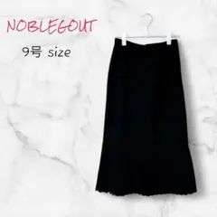 NOBLE GOUT ロングスカート プリーツ M ブラック マーメイド 古着