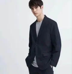 ユニクロ 感動ジャケット2WAYストレッチ メンズMサイズ ネイビー