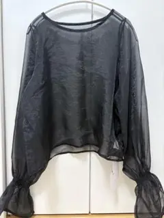 シースルーブラックトップス L