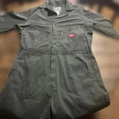 dickiesディッキーズ長袖オーバーオールインワンつなぎダークグリーンMサイズ