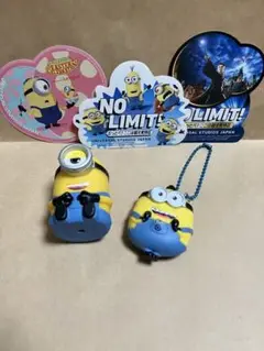 ミニオンズ　ソフビフィギュア　ストラップ キーホルダーボールチェーン　おまけ付き