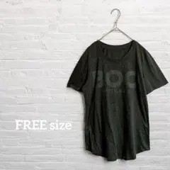 即日発送‼︎【FREE】ロゴプリント半袖Tシャツ ダークグレー