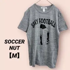 SOCCER NUT サッカーナッツ 半袖プリントTシャツ グレー Mサイズ