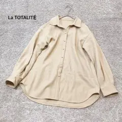【ラトータリーテ】パールボタン スキッパーシャツ ベージュ
