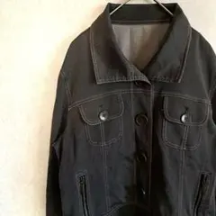 LOOKLOW ジャケット グレー L キュプラ 日本製 ピンクステッチ