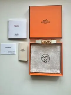極美品エルメス◆HERMES◆リヴァルミニ◆ゴールド金具 ◆ブラック◆高島屋購入 レザーブレスレット-《リヴァル