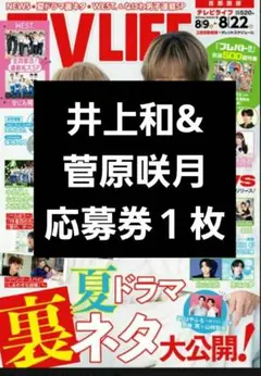 TVLIFE 井上和×菅原咲月 応募券１枚　テレビライフ