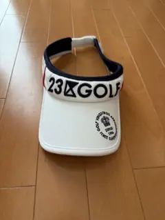 23GOLF バイザー ホワイト ネイビー Lサイズ
