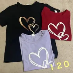 ハートプリントTシャツ3枚セット