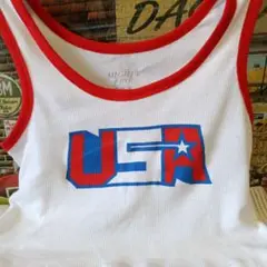 ♥早い物勝ち♥希少♥USAロゴタンクトップ ホワイト/レッド♥即購入OK♥